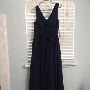 Women’s size 2, navy chiffon dress